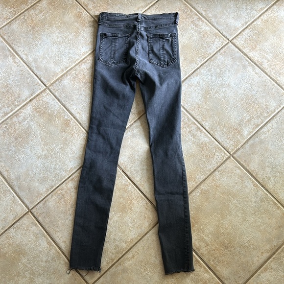 Rag & Bone High Rise Skinny Distressed Black Jeans Women's size 27 - Picture 7 of 9